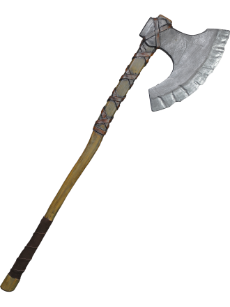 Agnar LARP Waffe Zweihand Axt Mittelalter Trollfelsen-gedreht